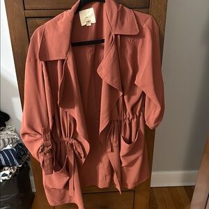 Nordstrom Brown Trench Coat Relaxed Silhouette